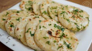 DELICIOUS FLATBREAD in 10 minutes! No oven!