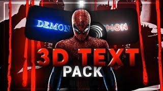 6k Special 3D Text effect Editing Pack in  || After motion + Node Video 