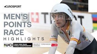 PHENOMENAL WIN!  | Men's Points Race Final Laps | UCI Track World Championships 2024