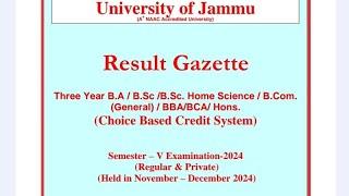 Jammu University Pending Result Soon .. College Admission Open  ...