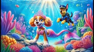 Paw Patrol Ultimate Rescue - CHASE Falls In Love With Beautiful Mermaid? Very Funny Story -Rainbow 3