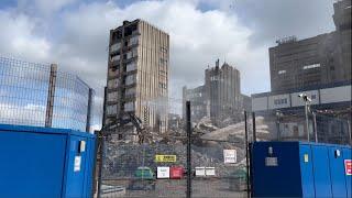 Old Royal Liverpool Hospital building collapses in dramatic footage