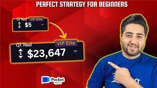  Perfect Strategy For Beginners #pocketoption  $5 to $23,647  Live trade #binaryoptions