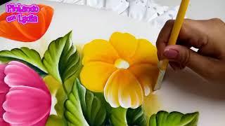 Pintura En Tela Como Pintar Flores De Colores