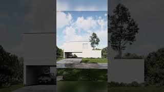 Watch a Modern House Environment Timelapse Animation done with Lumion