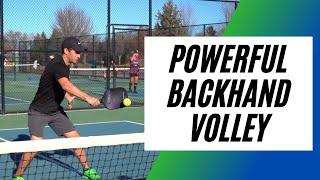 How to Hit a Strong Backhand Volley for Pickleball - Daniel Moore