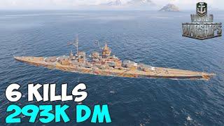 World of WarShips | Grosser Kurfürst | 6 KILLS | 293K Damage - Replay Gameplay 4K 60 fps