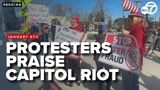 Protesters gather at Shasta County Courthouse, praise Capitol riot as 'true patriotism'