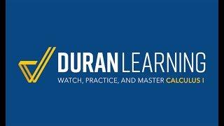 Calculus 1 - Duran Learning