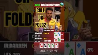 ACES TOUGH DECISION  #poker #highstakespoker