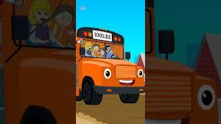 Wheels On The Bus #shorts #kidssongs #toddlerstoons #nurseryrhymes #vehiclevideos #ytshorts