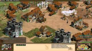 Aoe2 HD: 4v4 Random Map (Huns, Cavalry Archer Rush) (1/9/14)