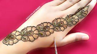 Back hand stylish mehndi design | easy & simple mehndi design | mehndi ka design | mehndi design.