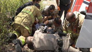 Two Vehicle Crash Turns Into Driver Going Berserk, Attacking Paramedics & CHP Officers | San Diego