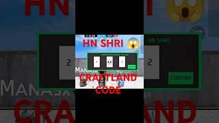 HN SHRI craftland code  1v1 craftland code only head  #shorts