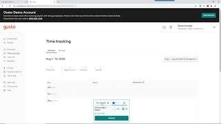 Gusto Payroll Time Tracking - How to record time using Gusto's internal time tracker.