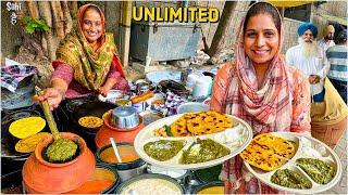 Mrs Kaur ka Best Punjabi Village Food | Street Food India | Uber Special Thali