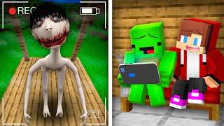 JJ and Mikey Got Scary UMA on a Hidden Camera in Minecraft! - Maizen