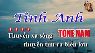 Karaoke Tình Anh Tone Nam | Nhạc Sống Nguyễn Linh