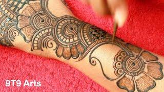 TEEJ Mehndi Design | Simple Henna Design||Arabic Mehndi||Easy Back Hand Mehndi||Very Stylish Mehndi