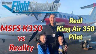 King Air Pilot flies Microsoft Flight Simulator King Air 350i | Game vs. Reality