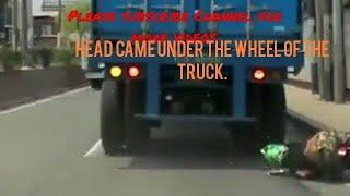 How helmet saves a life of a bike rider | live bike truck accident