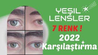 Yeşil Lens Karşılaştırma! 2022 en sevdiğim yeşil lensleri karşılaştırıyorum! MUTLAKA İZLE #viral