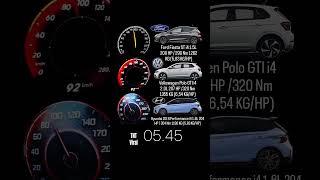 Ford Fiesta ST 200 HP vs VW Polo VI GTI 207 HP vs HYUNDAI i20 N Performance 204 HP