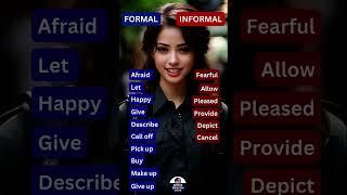 Formal VS Informal Words in English #study #shorts #feedshorts #words #formal #informal