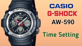 How to set time on Casio G-Shock AW-590