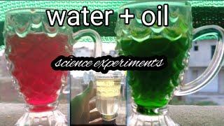 oil,water,food coloring Fun Science Experiment/awesome experiments/learn at home with sabalifestyle