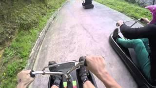 Mountain Bikers Ride The Luge At Skyline Rotorua