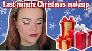 LAST MINUTE CHRISTMAS MAKEUP TUTORIAL #christmas