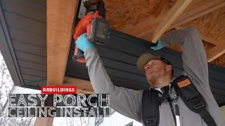 Quick and Easy Porch Ceiling at RRHQ: Speedlap Steel Ceiling Installation