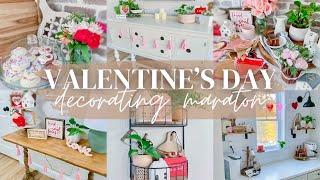 VALENTINE'S DAY DECORATE WITH ME MARATHON // DECORATING IDEAS // CHARLOTTE GROVE FARMHOUSE