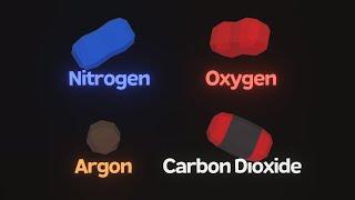 Low-Poly Air Molecules in the Atmosphere