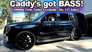 This Caddy's Got BASS! 6 12" Subwoofers  Slamming hard! 1000hp Twin Turbo Escalade out for a spin