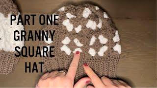 PART ONE - Easy Granny Square Hat Tutorial #easy #crochet #diy