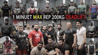 DEADLIFT COMPETETION  | 200 KG 1 minute maximum‍️ reps Ft ​@mukeshgahlotguruji