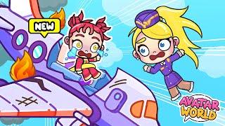 THE PLANE CRASH IN AVATAR WORLD | I Was Stranded On A Desert Island | Sad Story | Toca Boca