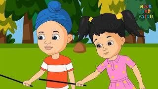 Punjabi Learning With Noor and Fateh | Punjabi Cartoon For Kids | Rhymes For Kids