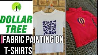 Fabric paint with dollar tree stencil/ Amis stitches and crafts|| #stencil