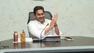 Visuals of students interacting with AP CM YS Jagan at camp office - Tadepalli