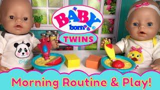 Surprise For Baby Born Twins!  Morning Routine & Playtime! 