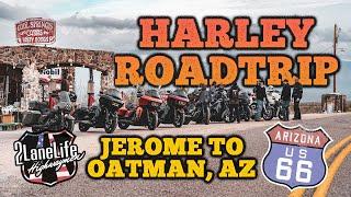 Cinematic Route 66 Harley Roadtrip! | Jerome to Oatman, Arizona | Group Ride | 4K