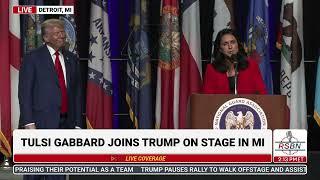 WATCH: Tulsi Gabbard Endorses Trump at National Guard Event in Detroit, MI - 8/26/24