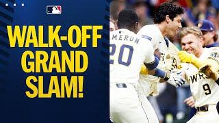 WALK-OFF GRAND SLAM: Christian Yelich called game for the Brewers! (Full inning)