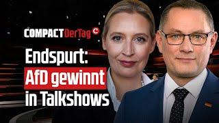 Endspurt: AfD gewinnt in Talkshows