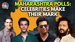 Celebrities Vote in Maharashtra Assembly Elections | Sachin Tendulkar | Akshay Kumar | N18V