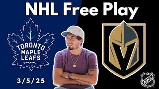 Maple Leafs vs Golden Knights - NHL Prediction - Wednesday 3/5/25 | DocSports Free Picks #nhl